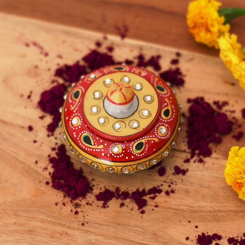 Craftam Marble Sindoor Dani Box for Women – Traditional Handcrafted Kumkum Holder for Gifts, Pooja & Makeup - Image 4