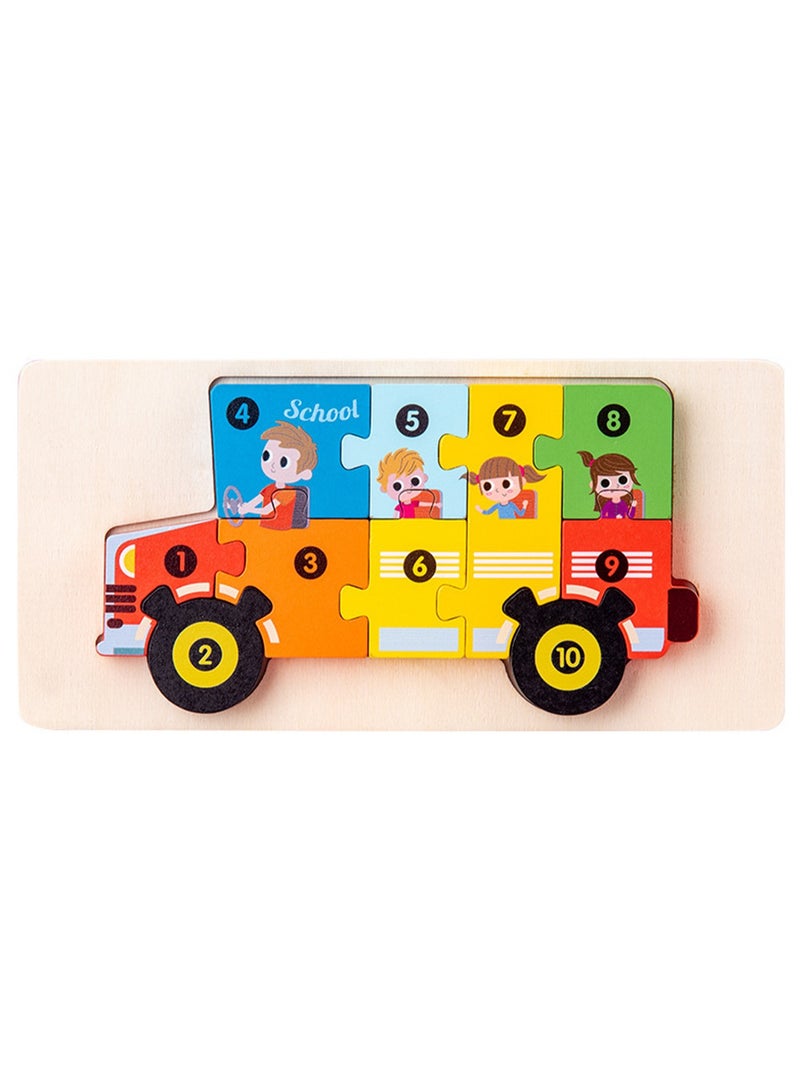 أحجية خشبية تعليمية للأطفال، هدية مناسبة لعمر 3-5 سنوات - Image 1