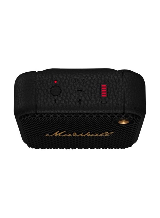 Marshall Willen Bluetooth Speaker, Wireless, 15+ Hours Playtime, Water-Resistent, Quick Charge, Stackable - Brass And Black - Image 3