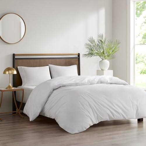 Sleep Philosophy Duvet Cover King Size Waterproof Comforter Protector for All Seasons, 3M Scotchgard Moisture Wicking Treatment Duvet Protector with Zipper Flap White - Image 2