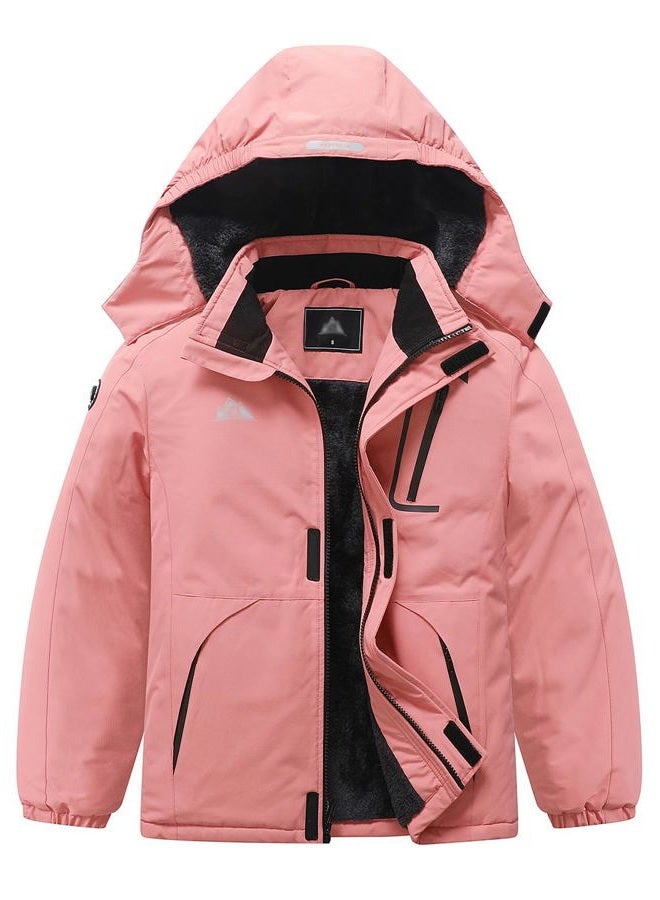 IDTALHZY Kid's Ski Jacket Waterproof Winter Coat Boy's and Girl's Fleece Snowboarding Jackets with Detachable Hood - Image 1