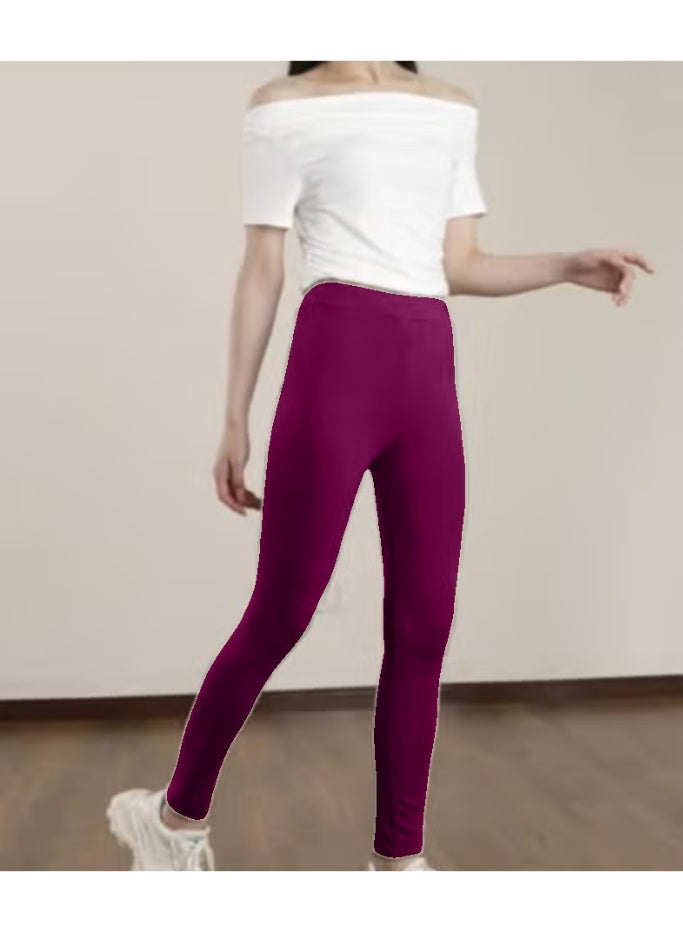 Women's Petite Leggings  Size Light-Weight Breathable Cotton-Spandex KU405  - Image 1