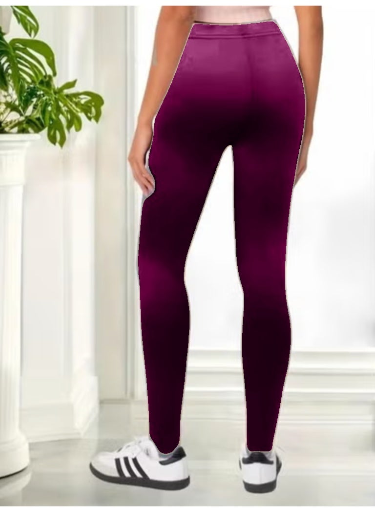 Women's Petite Leggings  Size Light-Weight Breathable Cotton-Spandex KU405  - Image 2