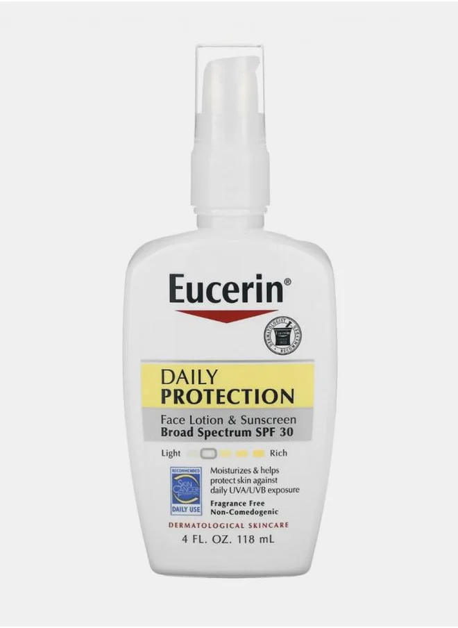 Eucerin Daily Protection Face Lotion & Sunscreen SPF 30, 118ml