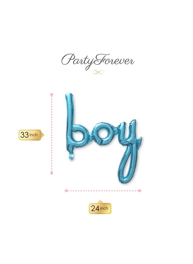 PartyForever Baby Boy Balloon Light Blue For Baby Shower Decorations And Supplies Boy Gender Reveal Party Foil Balloons Banner Letters - Image 4