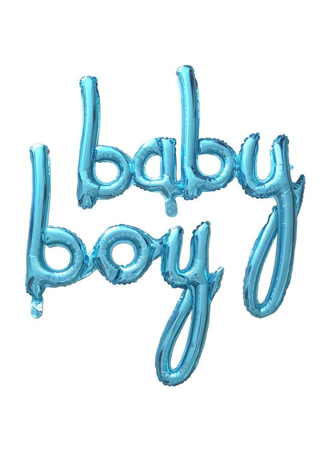PartyForever Baby Boy Balloon Light Blue For Baby Shower Decorations And Supplies Boy Gender Reveal Party Foil Balloons Banner Letters - Image 1
