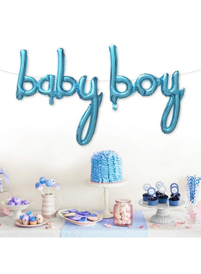 PartyForever Baby Boy Balloon Light Blue For Baby Shower Decorations And Supplies Boy Gender Reveal Party Foil Balloons Banner Letters - Image 5