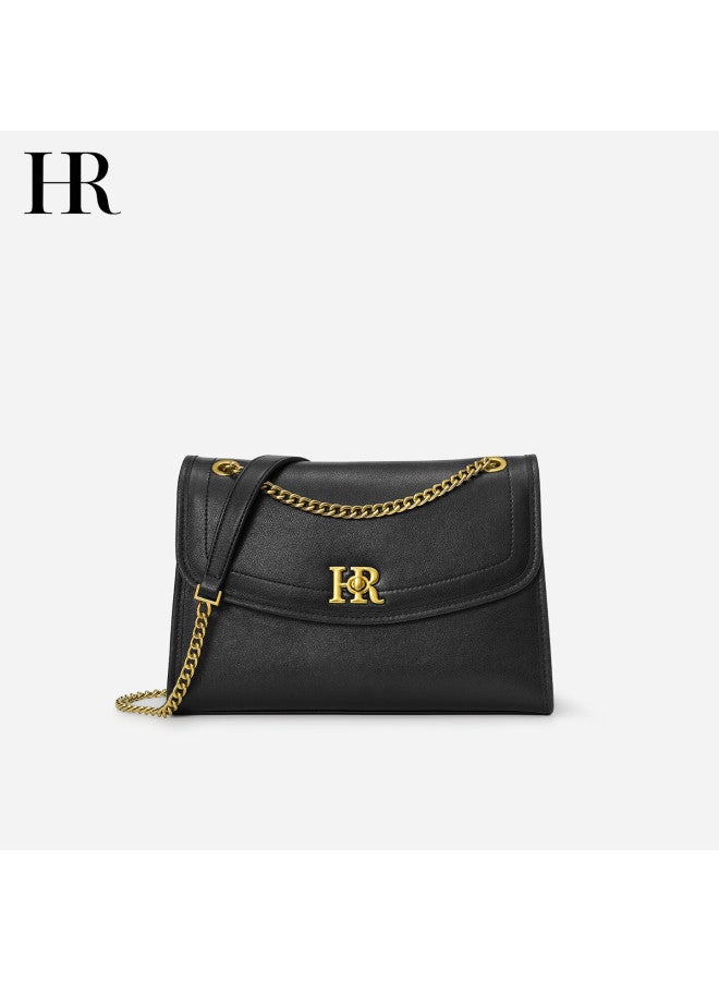 Hrhr Women's Bag Simple Messenger Bag Chain Bag Vegetable Tanned Leather Shoulder Crossbody Bag Christmas Gift - Image 3