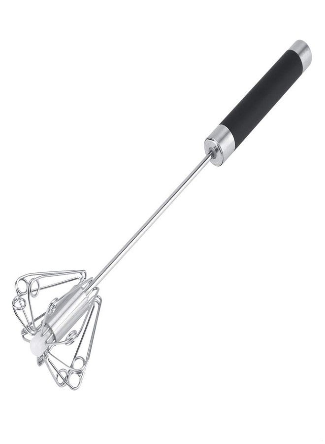 Fdit Rotatable Stainless Steel Kitchen Mixer Balloon Egg Beater Whisk for Whipping Manual Milk Cream Whisk Stirring Egg Tools - Image 1