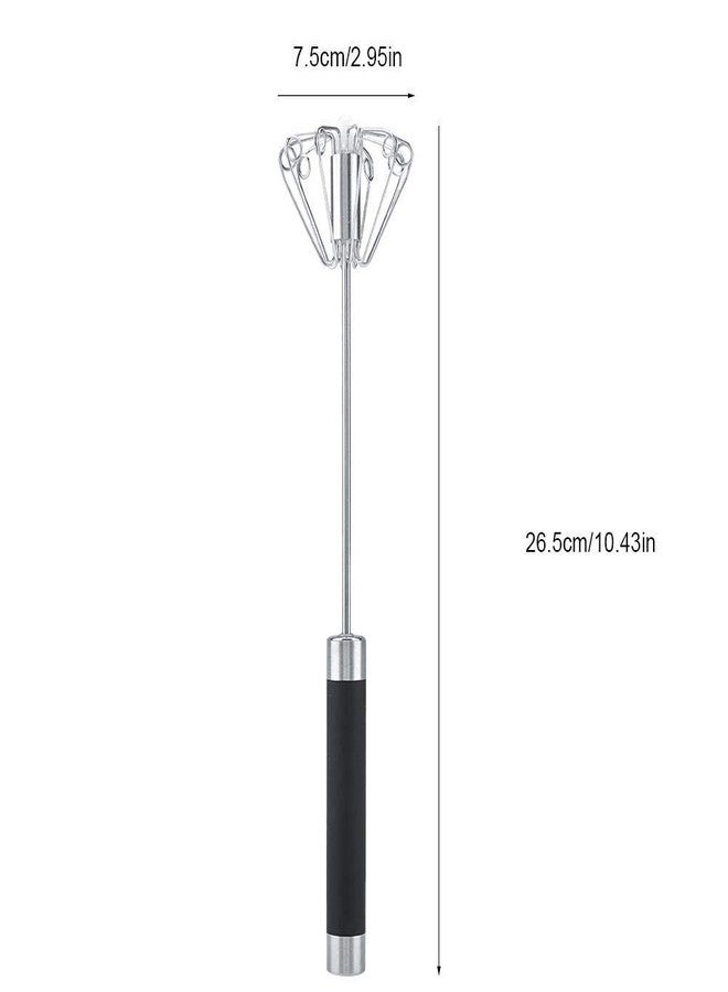 Fdit Rotatable Stainless Steel Kitchen Mixer Balloon Egg Beater Whisk for Whipping Manual Milk Cream Whisk Stirring Egg Tools - Image 4