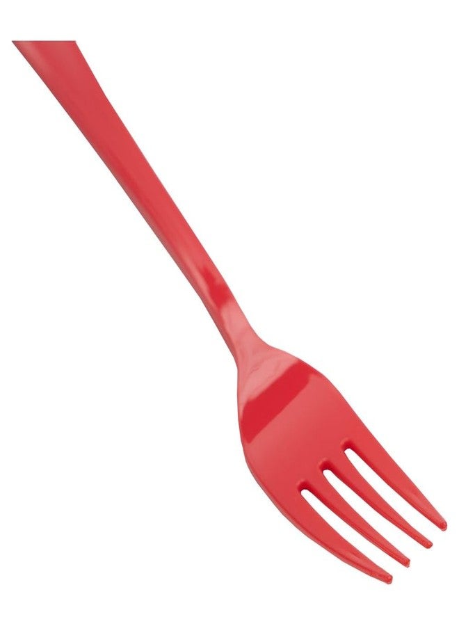 JAM PAPER Premium Utensils Party Pack - Plastic Forks - Red - 48 Disposable Forks/Pack - Image 4