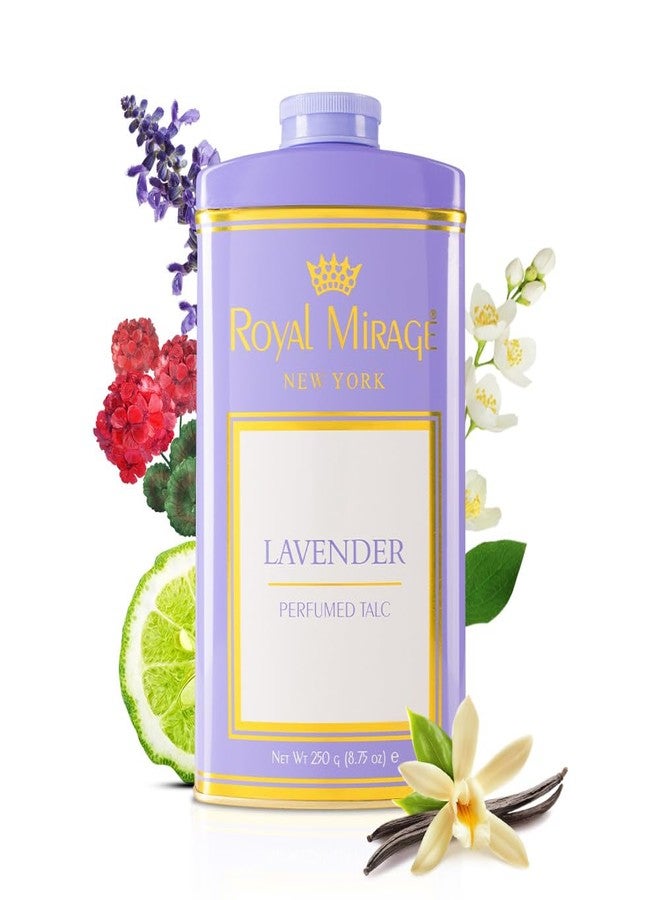 Royal Mirage Lavender Deodorizing Talc for Women | Aromatic & Soothing Powder | Calming Lavender & Herbal Notes | Soft & Smooth Skin | Long-Lasting Freshness | Talcum Powder for Women | 250gm - Image 1