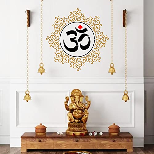 ARandNJ Stencils for Wall Painting Pack of 1 (Size:- 16X24 Inch) Pattern Theme- OM The Significance DIY Reusable Design Suitable for Pooja Room, Drawing Room, Entrance & Office Decoration - Image 4