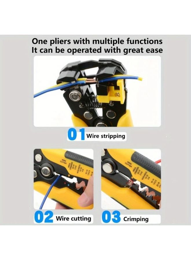 8 Inch Multifunctional Automatic Wire Stripper Pliers Crimping Cutting Tool 1pc - Image 3