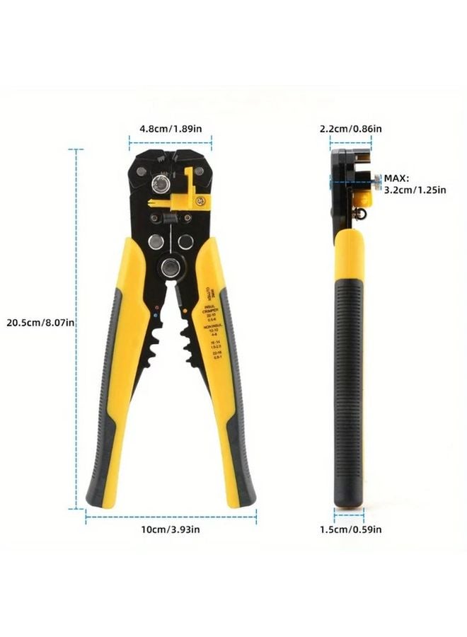 8 Inch Multifunctional Automatic Wire Stripper Pliers Crimping Cutting Tool 1pc - Image 5