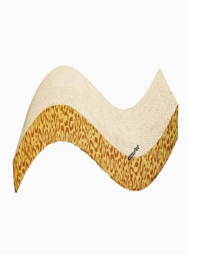 KittuPet Scratch Board s-Type Kitten Corrugated Scratcher Bed Mat Claws Care Interactive Toy Cat Claw PadSize 51x22x9 - Image 2