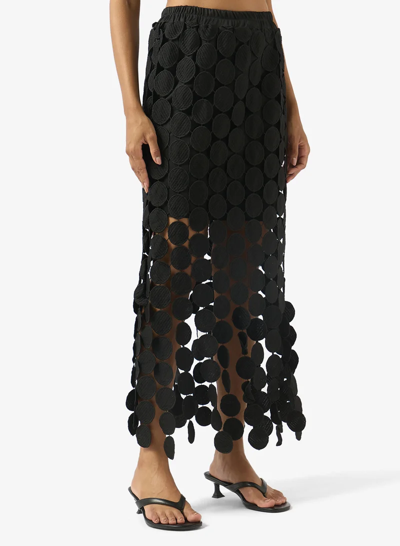 Soleira  Coord Top & Skirt Set In Laser Cut Out for Women | Best Price UAE