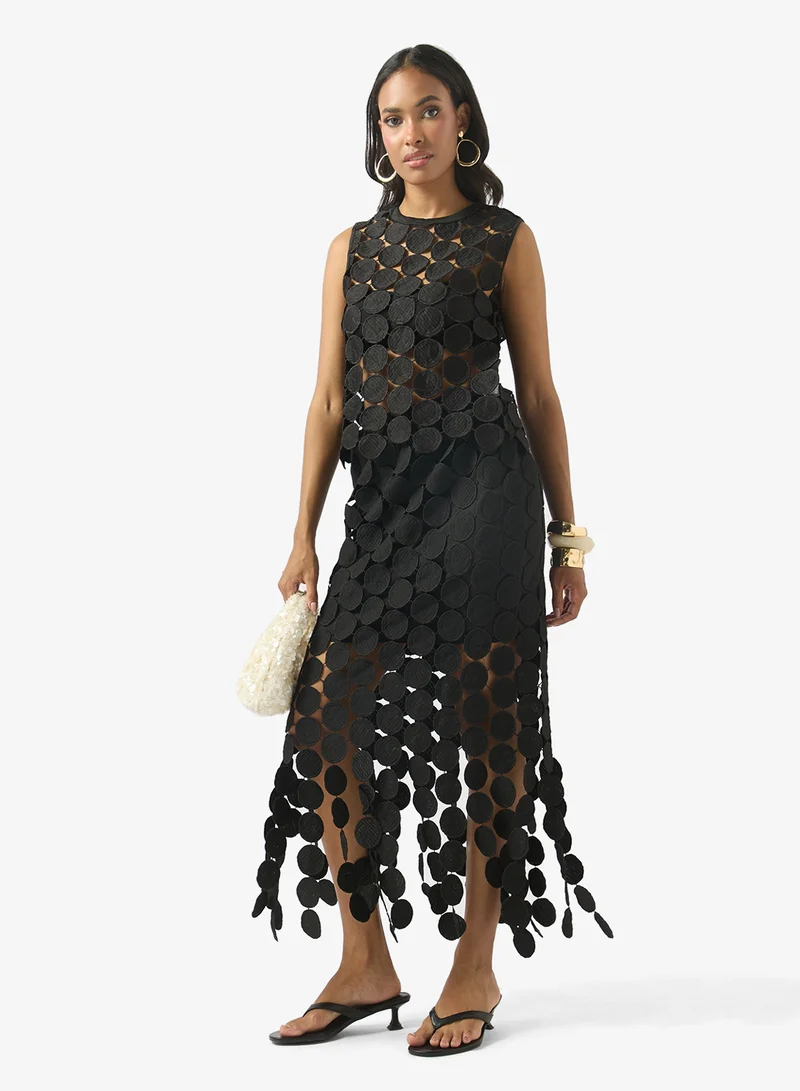 Soleira  Coord Top & Skirt Set In Laser Cut Out for Women | Best Price UAE
