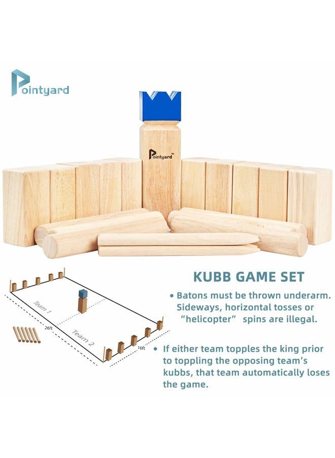 Pointyard Kubb Yard Game Set, Outdoor Games for Family Fun, Yard Game for Adults Backyard Party Toys with Carrying Bag - Image 4
