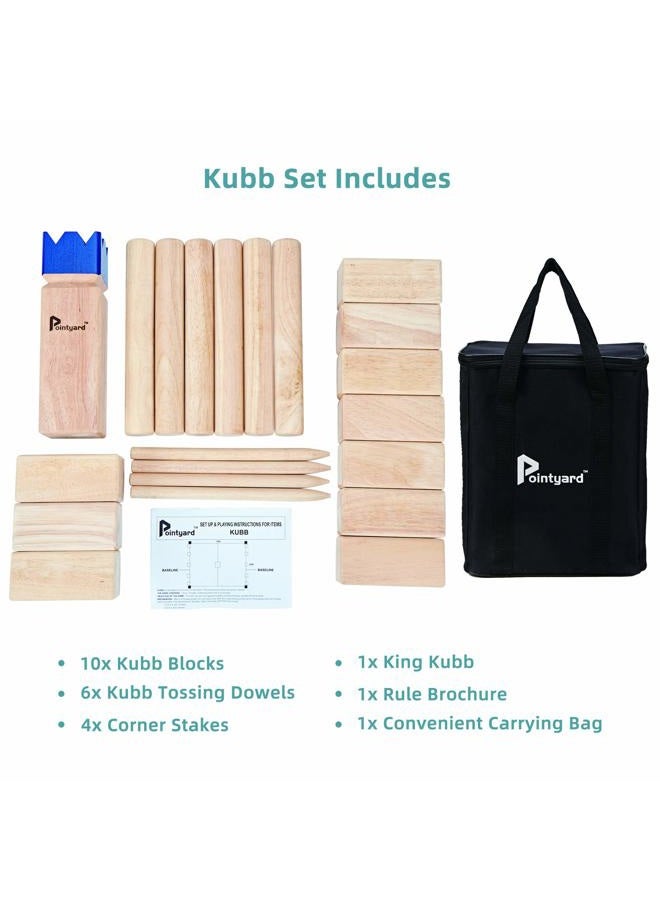 Pointyard Kubb Yard Game Set, Outdoor Games for Family Fun, Yard Game for Adults Backyard Party Toys with Carrying Bag - Image 5