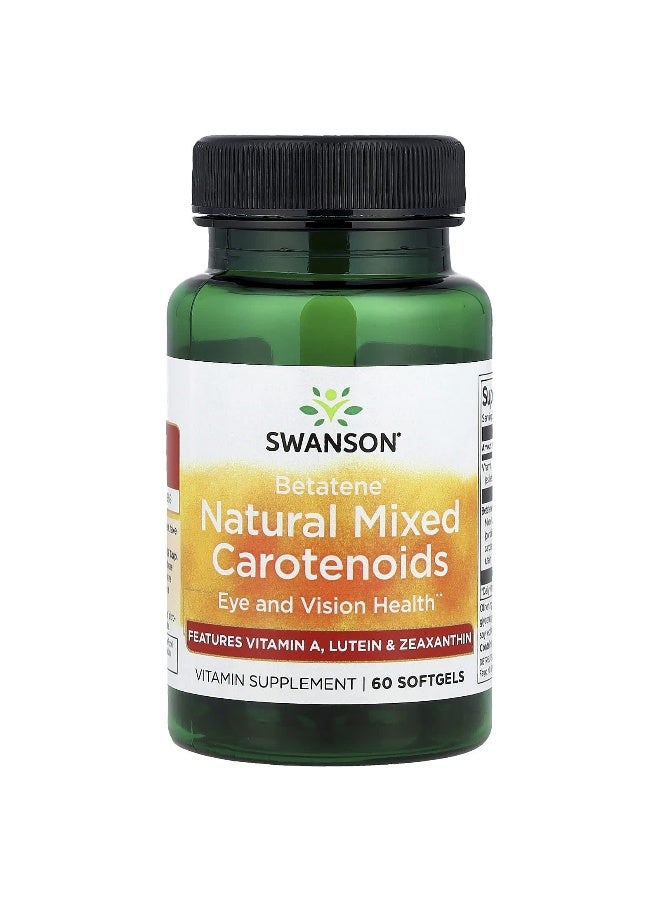 SWANSON سوانسون، بيتاتين® كاروتينويد طبيعي مختلط، 60 كبسولة لينة - Image 1