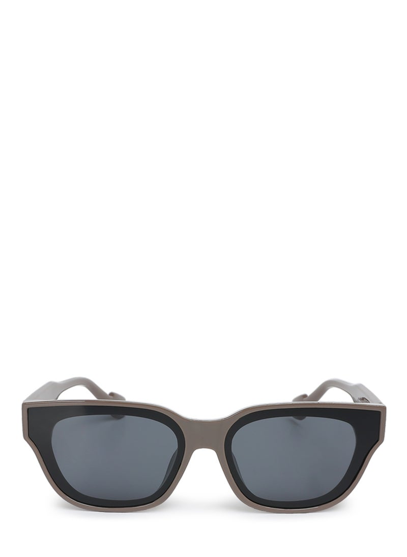 London Rag - Square Cat Eye Sunglasses in Coffee - Image 1
