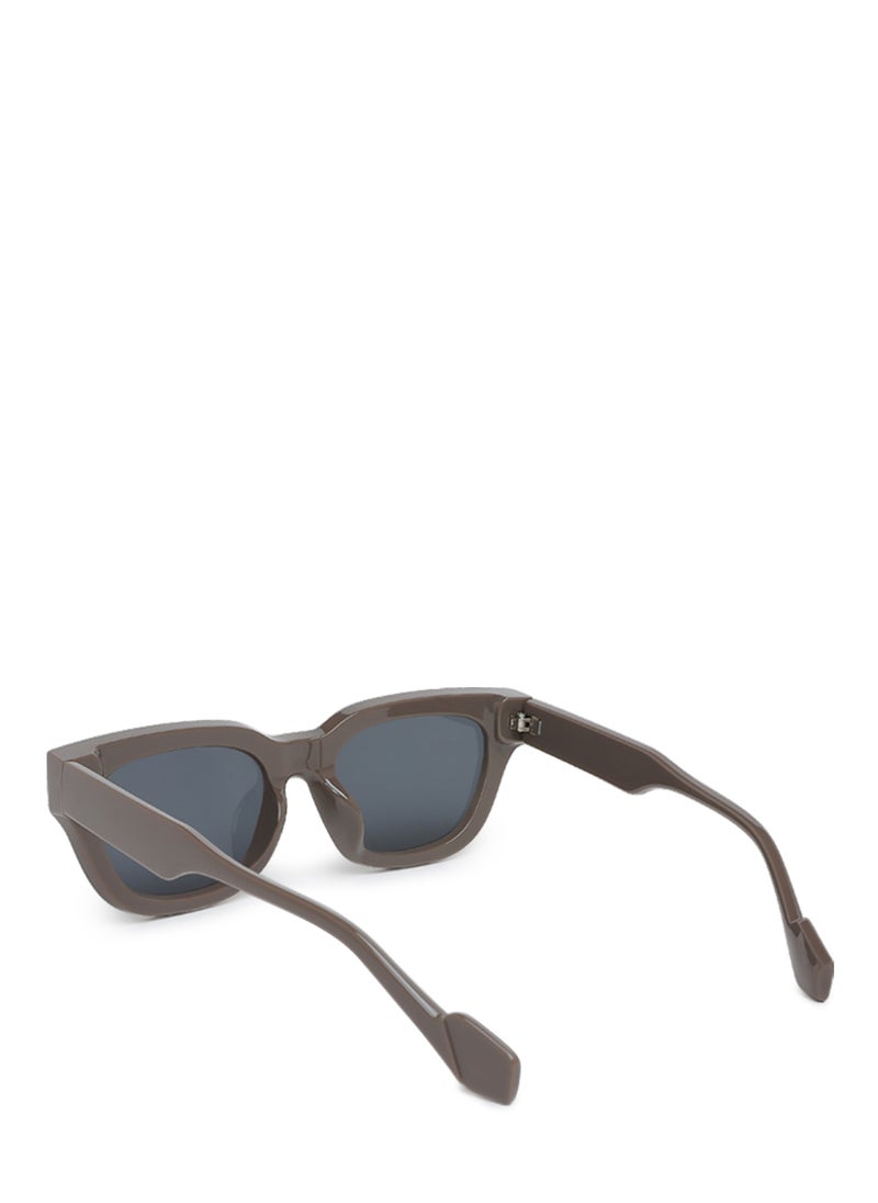 London Rag - Square Cat Eye Sunglasses in Coffee - Image 1