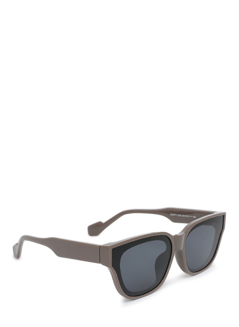London Rag - Square Cat Eye Sunglasses in Coffee - Image 1