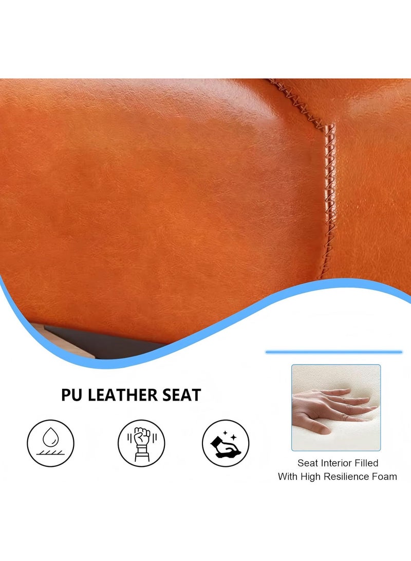 WALALLA Vintage Footstool Ottoman, Stylish and Functional Footrest, Foot Stool,  Modern Cushion Ottoman Bench, Home Chair with Handle for Home, Office - Image 3