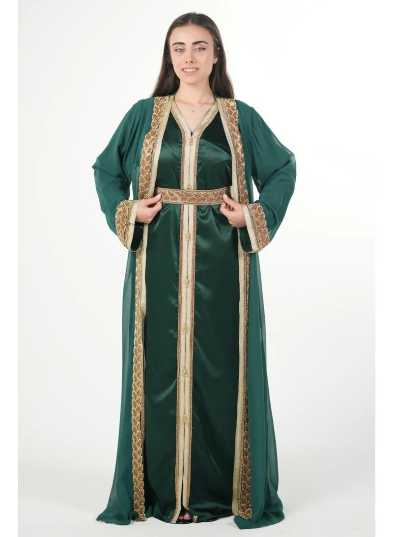 AL BENT AL SHARQIEH embroidered kaftan jalabiya dress