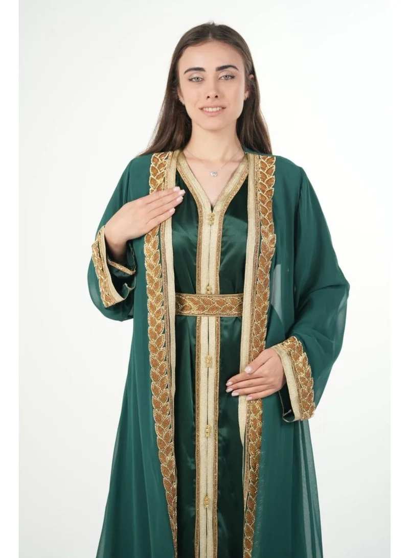 AL BENT AL SHARQIEH embroidered kaftan jalabiya dress