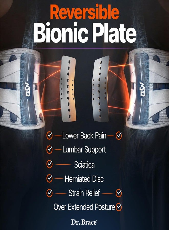 دكتور بريس دعامة الظهر السفلية DR. BRACE® للرجال والنساء لتخفيف آلام أسفل الظهر، نظام جبائر متعدد الاستخدامات ثوري ووسادة قطنية قابلة للإزالة، دعامة ظهر قابلة للتعديل وجيدة التهوية (35.4-41.3 بوصة) - Image 5