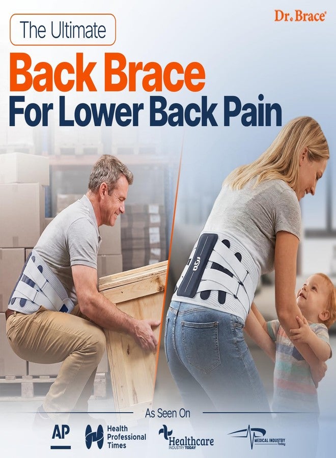 دكتور بريس دعامة الظهر السفلية DR. BRACE® للرجال والنساء لتخفيف آلام أسفل الظهر، نظام جبائر متعدد الاستخدامات ثوري ووسادة قطنية قابلة للإزالة، دعامة ظهر قابلة للتعديل وجيدة التهوية (35.4-41.3 بوصة) - Image 3
