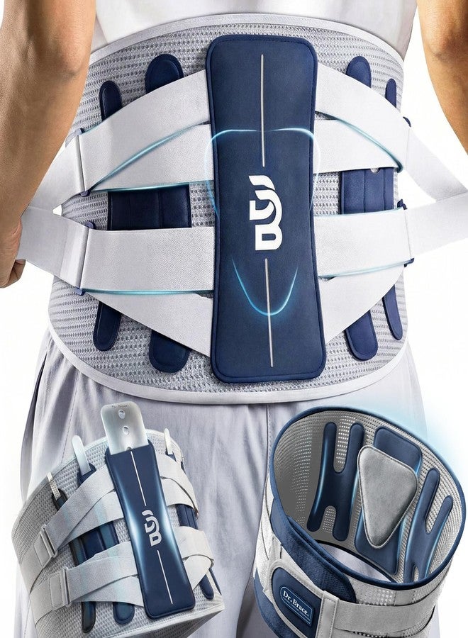 دكتور بريس دعامة الظهر السفلية DR. BRACE® للرجال والنساء لتخفيف آلام أسفل الظهر، نظام جبائر متعدد الاستخدامات ثوري ووسادة قطنية قابلة للإزالة، دعامة ظهر قابلة للتعديل وجيدة التهوية (35.4-41.3 بوصة) - Image 1