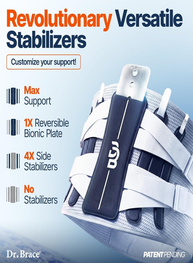 دكتور بريس دعامة الظهر السفلية DR. BRACE® للرجال والنساء لتخفيف آلام أسفل الظهر، نظام جبائر متعدد الاستخدامات ثوري ووسادة قطنية قابلة للإزالة، دعامة ظهر قابلة للتعديل وجيدة التهوية (35.4-41.3 بوصة) - Image 2