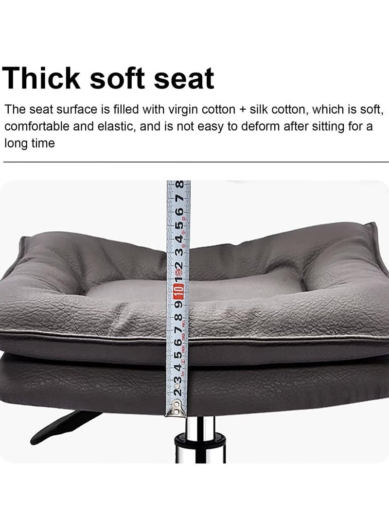 360° Swivel Bar Stools with Back & Footrest,Adjustable Height Bar Chair Ergonomic Counter Stool,Soft Comfy Barstools Armless Dining Chair for Kitchen Island Breakfast Dining Room Cafe - Image 3