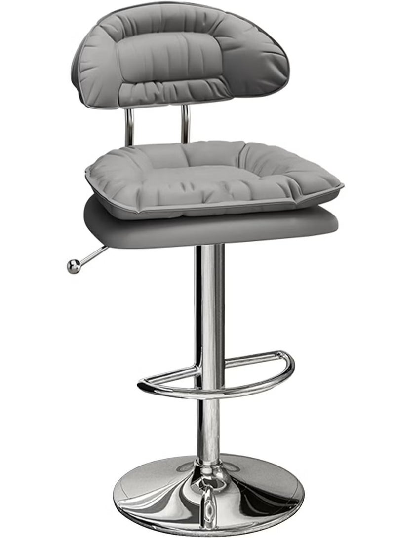 360° Swivel Bar Stools with Back & Footrest,Adjustable Height Bar Chair Ergonomic Counter Stool,Soft Comfy Barstools Armless Dining Chair for Kitchen Island Breakfast Dining Room Cafe - Image 2