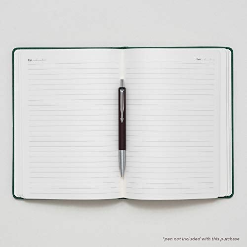 REGAL Classic A-5 PU Leather Notebook Diary - Fabric feel, Soft Touch Hardcover Journal with Stylish Utility Pocket,192 pages, 80 gsm (Forest Green) - Image 4