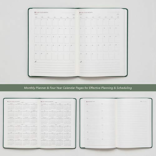 REGAL Classic A-5 PU Leather Notebook Diary - Fabric feel, Soft Touch Hardcover Journal with Stylish Utility Pocket,192 pages, 80 gsm (Forest Green) - Image 5