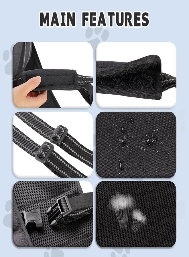 INKNOTE Dog Lift Harness with Pocket Full Body Dog Harness with Adjustable Handle Dog Carrying Sling Pet Legs Support Sling for Senior Dogs Joint Injuries Post Surgery Recovery Hiking,Black,L - Image 5