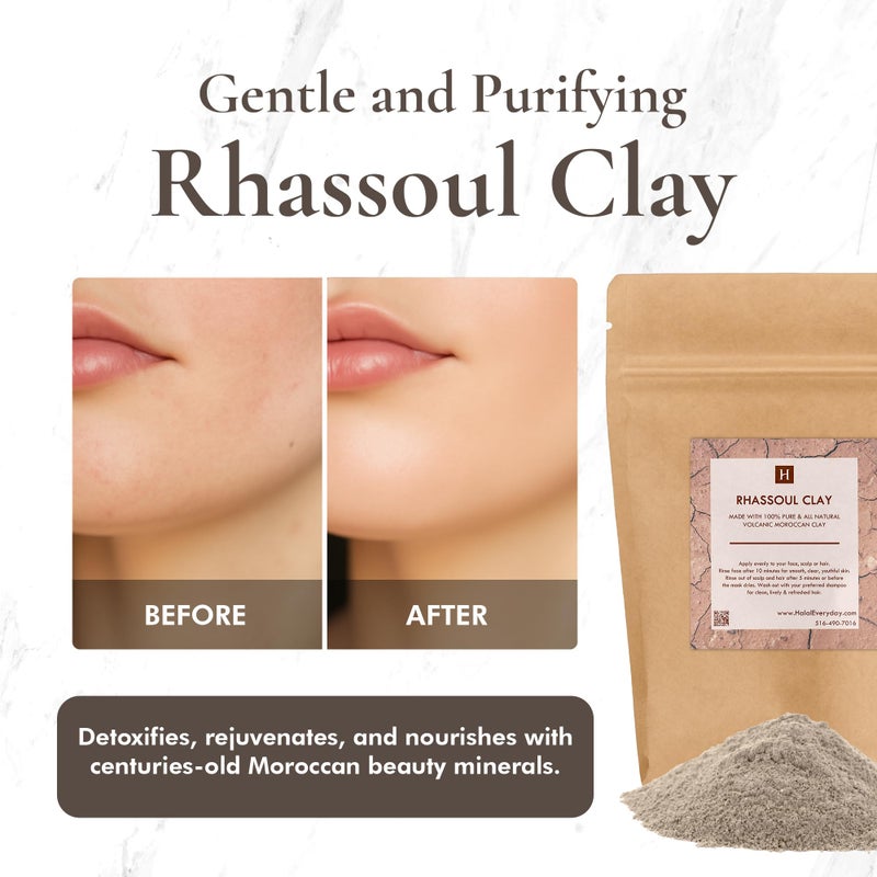 Saaqin Rhassoul Clay - Ghassoul Clay 1 Lb - Moroccan Lava Clay - Detoxifying and Rejuvenating clay by SaaQinÂ® - Image 2