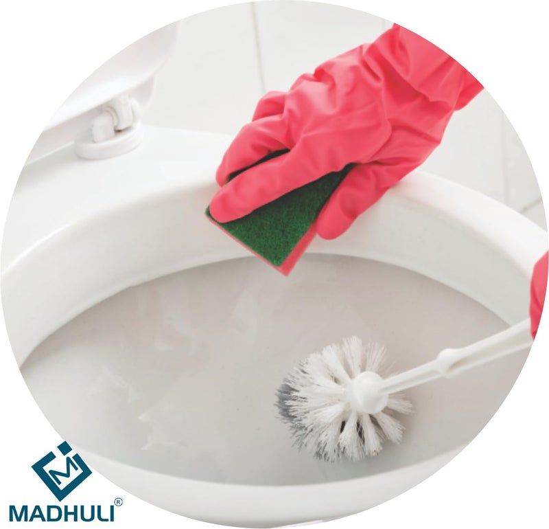 MADHULI MADHULI Specially Designed Round Toilet Brush Pack of 1 Green Color May vary on Stock Availability - Image 5