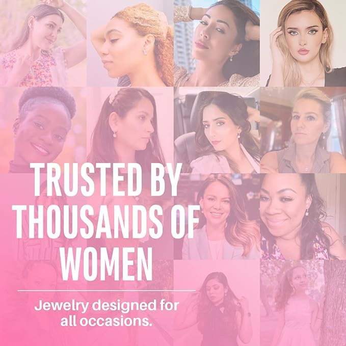 Cate & Chloe 18K Rose Gold Plated Nelly Crystal Stud Earrings | Hypoallergenic, Nickel-Free, Fashion Earrings for Women - Image 4