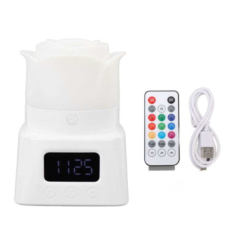 Night Light with Alarm Clock Touch Control RGB Lighting Rechargeable Color Changing Adjustable Brightness LED Bedside Lamp - Image 1