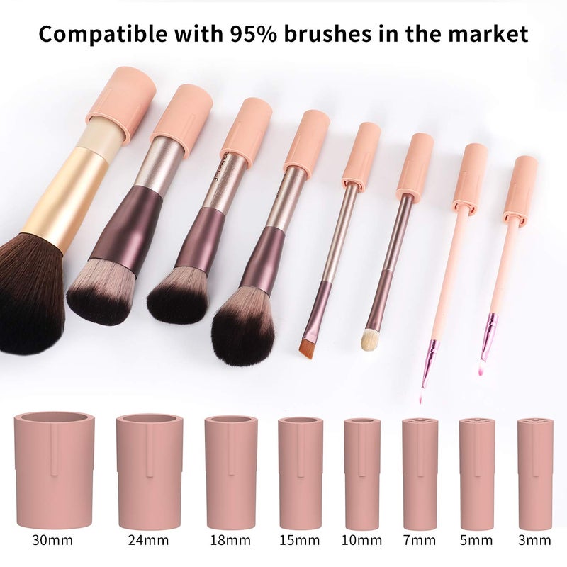 Senbowe Upgraded Makeup Brush Cleaner and Dryer Machine, Electric Cosmetic Automatic Brush Spinner with 8 Size Rubber Collars, Wash and Dry in Seconds, Deep Cosmetic Brush Spinner for Brushes - Image 4