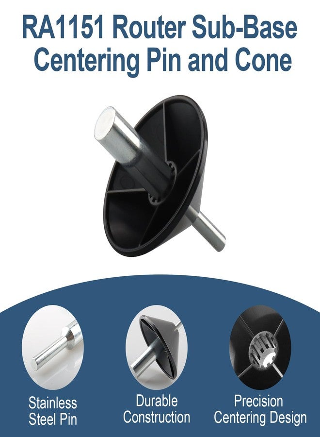 LanKstet RA1151 Router Subbase Centering Pin and Cone Guide for BOSCH Router RA1161,RA1162, RA1166,1617,1618 1613AEVS, 1617EVS ;1/4 or 1/2 Collet - Image 3