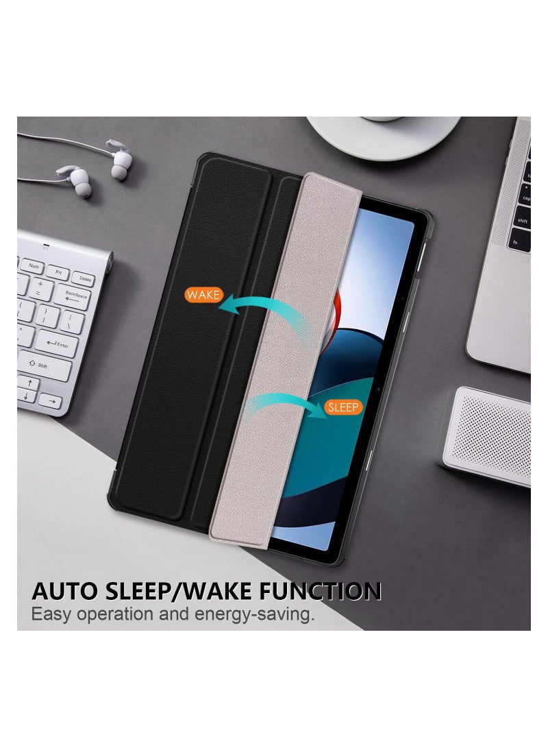 SYOSI Durable Smart Cover for Redmi Pad SE, 11'' Flip Cover with Stand Custom-fit Trifold Cover Auto Wake/Sleep Slim and Lightweight Tablet Case PU Leather Case for Xiaomi Redmi Pad SE 2023,Black - Image 4
