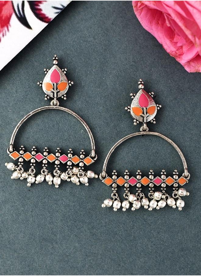VOYLLA Bagh E Fiza Metal Embellisheds Earrings  - Image 1