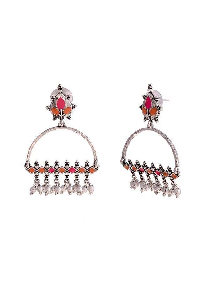 VOYLLA Bagh E Fiza Metal Embellisheds Earrings  - Image 3