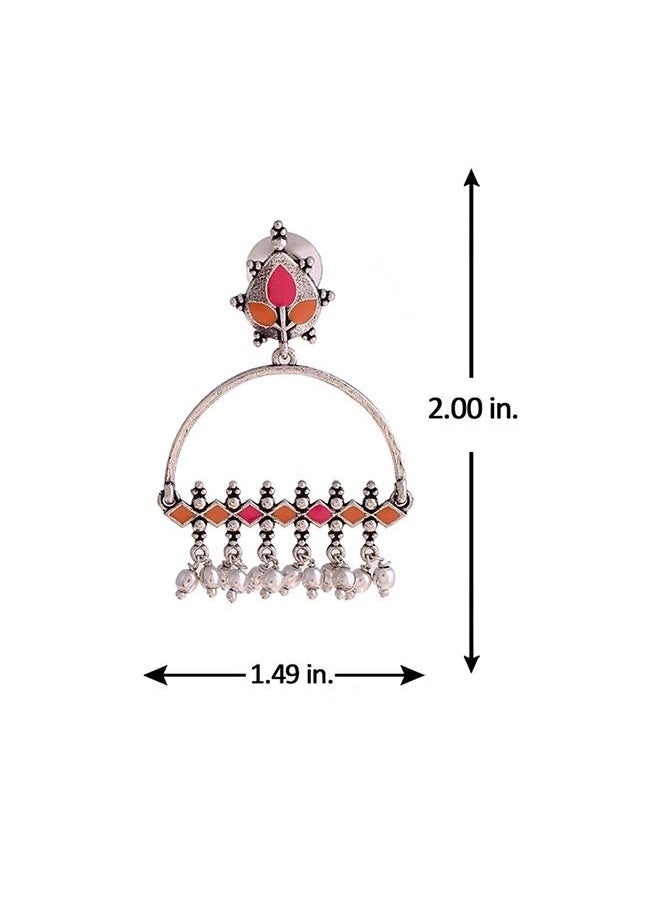 VOYLLA Bagh E Fiza Metal Embellisheds Earrings  - Image 5